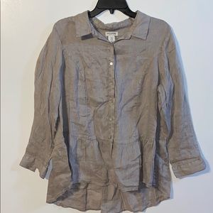 Artisan NY 100% linen women’s blouse size 1X